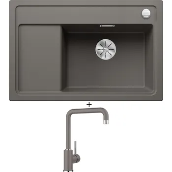 Granitový dřez Granitový dřez SET Blanco ZENAR XL 6 S Compact šedá vulkán 527368 + Blanco MILI šedá vulkán 527460