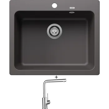 Kuchyňský dřez Granitový dřez SET Blanco NAYA 6 šedá skála 519639 + Blanco MILA chrom 519414