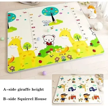 Hrací deka Skládací bezpečná a měkká podložka pro děti - oranžový,Rozměry 180 x 150 x 0,5 cm