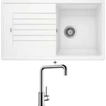 Granitový dřez Granitový dřez SET Blanco ZIA 5 S bílá 520515 + Blanco MILI chrom 519413