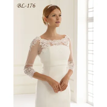 Bolerko Krajkový svatební crop top - ivory: BL-176 Vybraná velikost: M