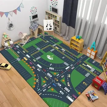 Koberec Dětský protiskluzový koberec s mapou pro hraní - S,60x90cm
