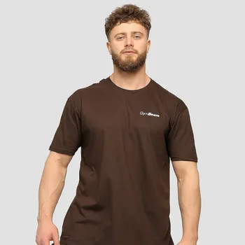 GymBeam Tričko Basic Chocolate Brown S hnědá