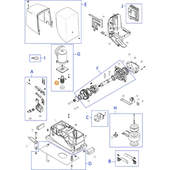 Pohon brány Nice PMD1194R04.4610 šroub ROBUS1000/ROBO1000