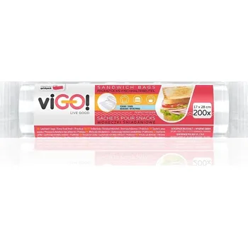 Sáček na potraviny viGO! Sáček mikrotenový 200ks, 17x28cm QUICKPACK 7551200