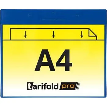 Kancelářský nábytek tarifold-pro magnetická identifikační kapsa A4, otevřená bokem, PVC 350 µm, modrá - 10 ks