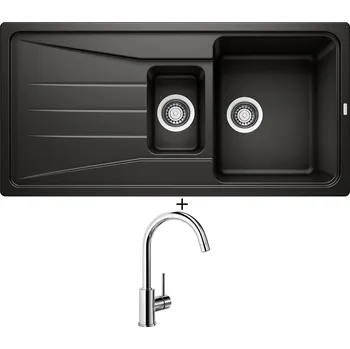 Granitový dřez SET Blanco SONA 6 S černá 525975 + Blanco MIDA chrom 517742