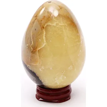 Drahý kámen Magieprirody.cz Septárie dračí vejce 73 mm 277 g + dřevěný podstavec #B504