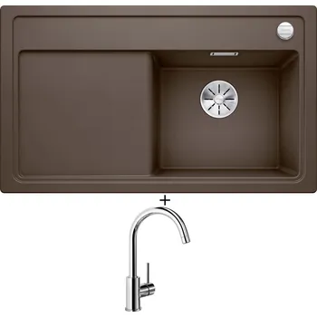 Granitový dřez SET Blanco ZENAR 45 S kávová 523798 + Blanco MIDA chrom 517742