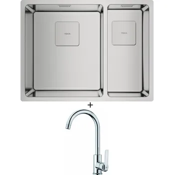 Nerezový dřez Nerezový dřez SET Teka FLEXLINEA RS15 2B 580 X nerez + Teka IN 915 CR chrom