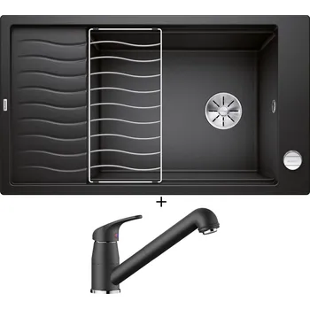 Granitový dřez Granitový dřez SET Blanco ELON XL 8 S antracit + excentrické ovládání + Blanco DARAS-S antracit 517732