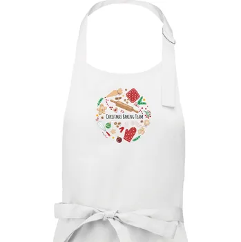 Kuchyňská zástěra Christmas Baking Team - Dámská zástěra na vaření - Univerzální velikost ( Bílá )