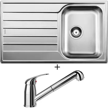 Nerezový dřez Nerezový dřez SET Blanco LIVIT 45 S Salto nerez kartáčovaný 514786 + Blanco DARAS-S chrom 517731