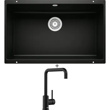 Dřez pod desku SET Blanco ROTAN 700 U černá 526099 + Blanco MILI černá matná 526665