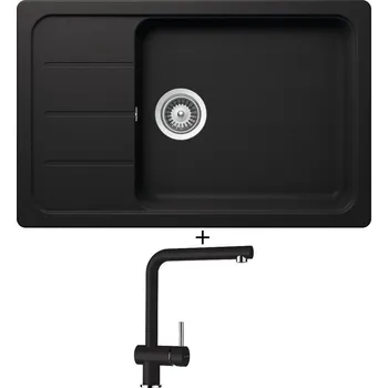 Granitový dřez Granitový dřez SET Schock FORMHAUS D-100LS Nero + Schock EPOS 540000 Nero