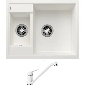 Granitový dřez Granitový dřez SET Blanco METRA 6 bílý 516173 + Blanco DARAS bílá 517724