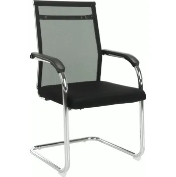 Zasedací židle, černá/stříbrná, ESIN