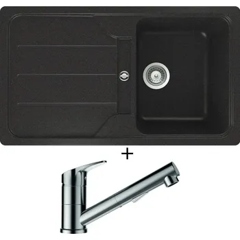 Granitový dřez Granitový dřez SET Schock FORMHAUS D-100 Onyx + Schock EVINAS 577120 nerez