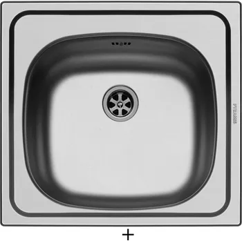 Nerezový dřez Nerezový dřez SET Pyramis E 33-46 nerez + Pyramis SILVIO chrom