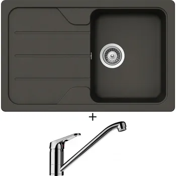 Granitový dřez Granitový dřez SET Schock FORMHAUS D-100S Asphalt + Schock COSMO 525001 chrom
