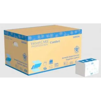 Papírové gastro ubrousky Velvet Professional - 2vrstvé, bílé, 6000 ks