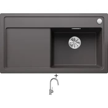 Granitový dřez Granitový dřez SET Blanco ZENAR 5 S šedá skála 523935 + Blanco MIDA-S chrom 521454