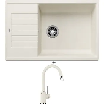 Granitový dřez Granitový dřez SET Blanco ZIA XL 6 S Compact bílá soft 527214 + Blanco MIDA-S bílá soft 526968