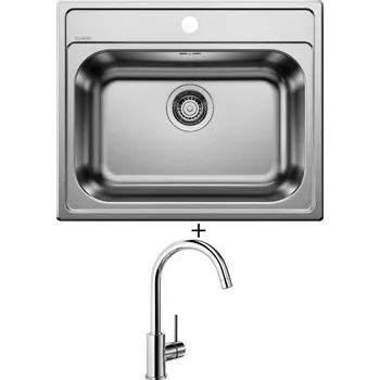 Nerezový dřez Nerezový dřez SET Blanco DANA 6 Nerez přírodní lesk 525323 + Blanco MIDA chrom 517742