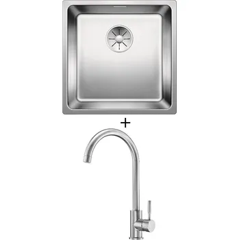 Nerezový dřez SET Blanco ANDANO 400-IF nerez hedvábný lesk 522957 + Deante LIMA BBM F62M nerez