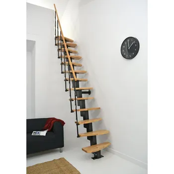 Schodiště Mlynářské schody Minka Quatro přímé schodiště v průmyslovém stylu