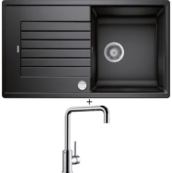 Kuchyňský dřez Granitový dřez SET Blanco ZIA 5 S antracit s excentrem + Blanco MILI chrom 519413