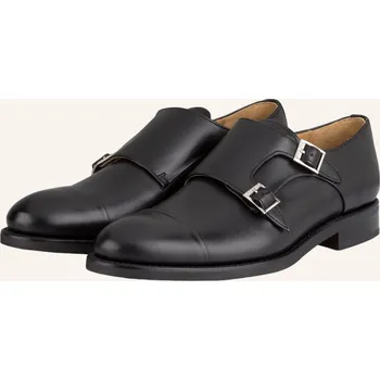Pánské mokasíny Cordwainer Pánské Monky S Dvojitou Přezkou Clyde, černá, 42,5