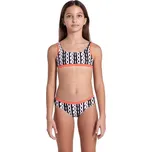 ARENA - DÍVČÍ DVOUDÍLNÉ PLAVKY MONOGRAM BIKINI BRALETTE ČERNO - ORANŽOVÉ 00732910010-11Y