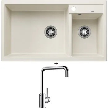 Granitový dřez Granitový dřez SET Blanco METRA 9 bílá soft 527121 + Blanco MILI chrom 519413