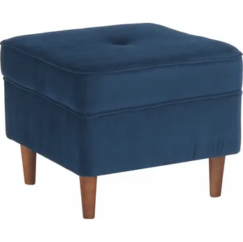 Moderní taburet, modrá/ořech, RUFINO 3 NEW