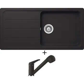Granitový dřez Granitový dřez SET Schock FORMHAUS D-100L Onyx + Schock COSMO 525122 Onyx