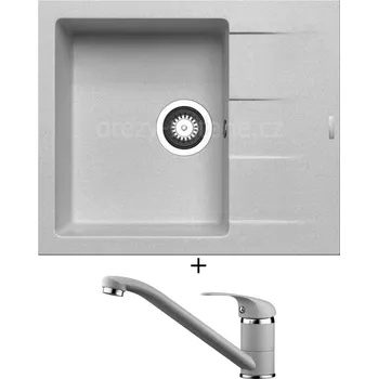 Granitový dřez Granitový dřez SET Pyramis ATHLOS (59x50) 1B 1D šedá + Pyramis ASALIA šedá