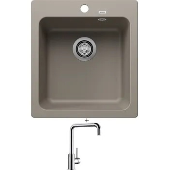 Granitový dřez Granitový dřez SET Blanco NAYA 45 tartufo 526576 + Blanco MILI chrom 519413