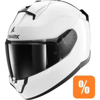 Helma na motorku Shark ridill 2 blank, bílá/lesklá barva, velikost s(55-56)