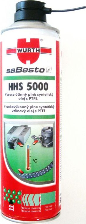 Mazivo HHS 5000 - syntetický olej s PTFE (sprej, 500 ml)