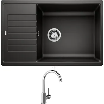 Granitový dřez Granitový dřez SET Blanco ZIA XL 6 S Compact černá 526019 + Blanco MIDA chrom 517742