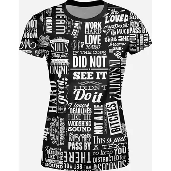 Dámské tričko UTOPY Dámské sportovní tričko Black Headliner Velikost: M