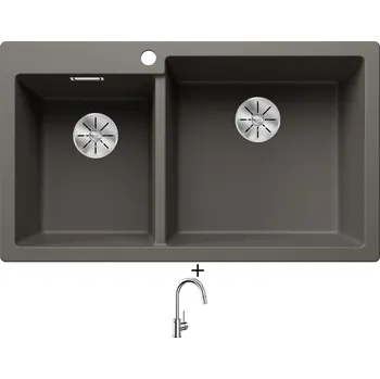 Granitový dřez Granitový dřez SET Blanco PLEON 9 šedá vulkán 527325 + Blanco MIDA-S chrom 521454
