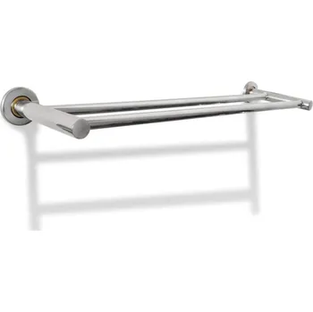 Nerezový věšák/sušák na ručníky se 2 tyčemi 140335
