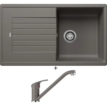 Granitový dřez Granitový dřez SET Blanco ZIA 5 S šedá vulkán 527387 + Blanco DARAS šedá vulkán 526934
