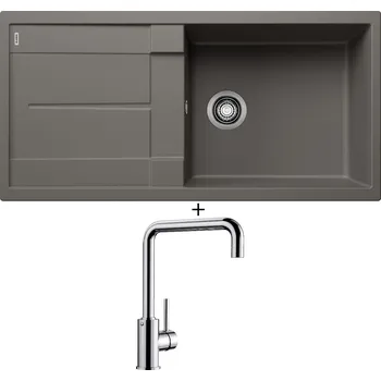 Granitový dřez Granitový dřez SET Blanco METRA XL 6 S šedá vulkán 527307 + Blanco MILI chrom 519413