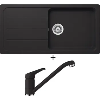 Granitový dřez Granitový dřez SET Schock FORMHAUS D-100L Onyx + Schock COSMO 525001 Onyx