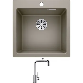 Granitový dřez Granitový dřez SET Blanco PLEON 5 tartufo 521675 + Blanco MILI chrom 519413