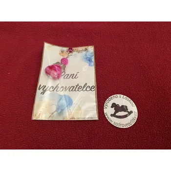 HandMade by VeJa Dárková karta - Paní vychovatelce s přívěškem