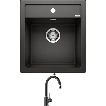 Granitový dřez SET Blanco DALAGO 45 černá + Blanco MIDA-S černá 526146